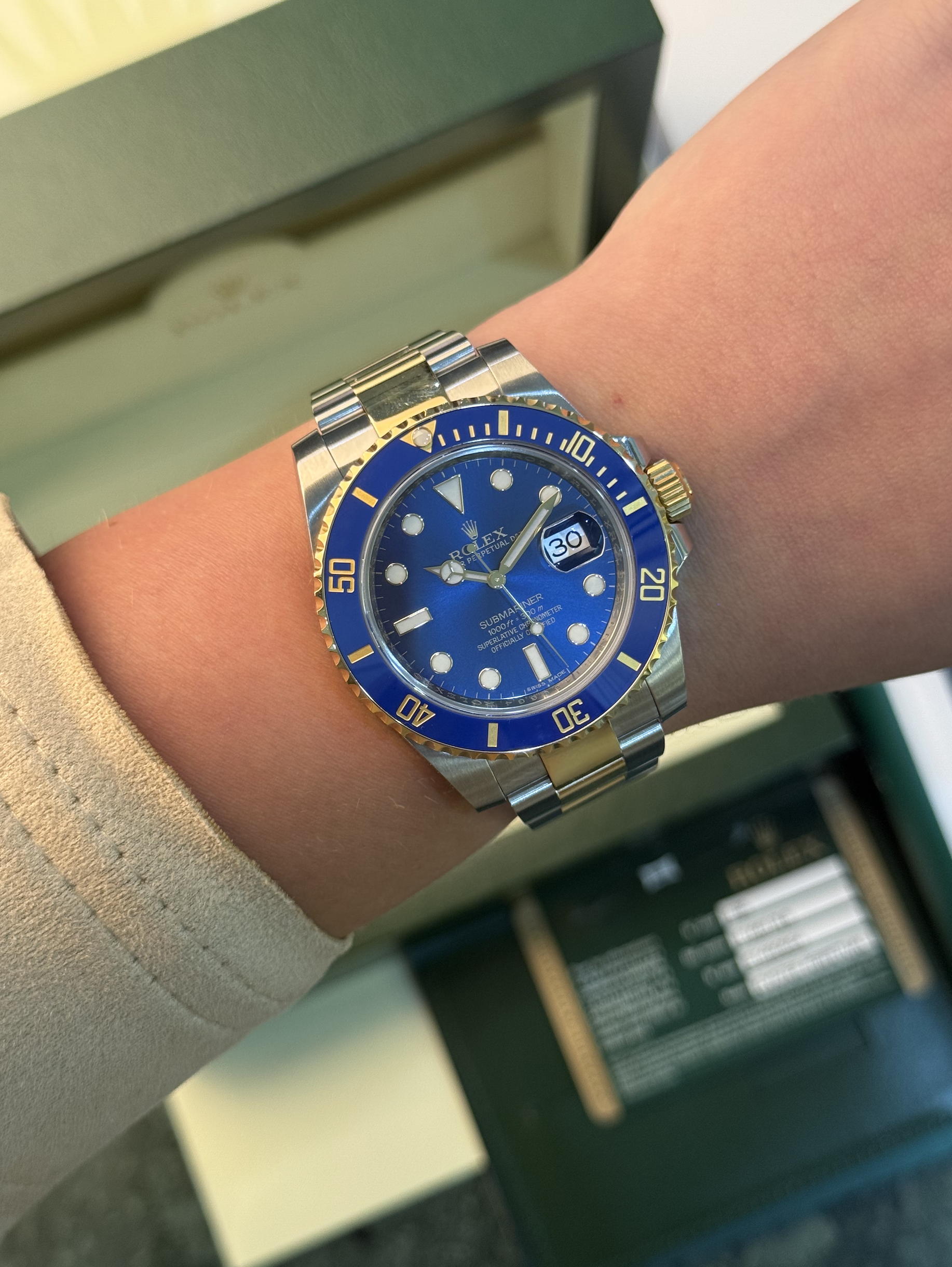 Submariner Date 40mm Steel and Yellow Gold Ceramic