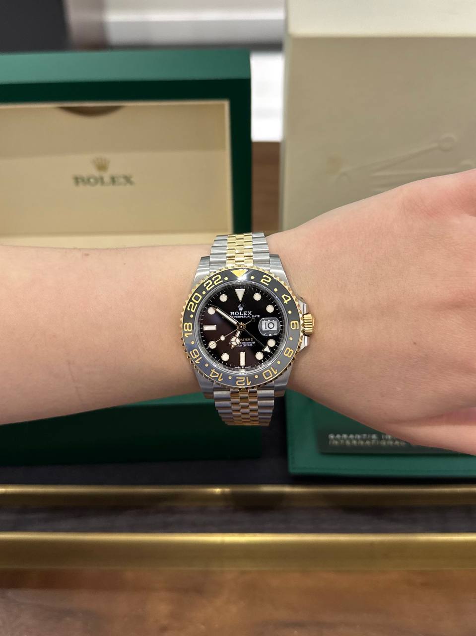 ROLEX GMT MASTER II 40MM STEEL AND YELLOW GOLD