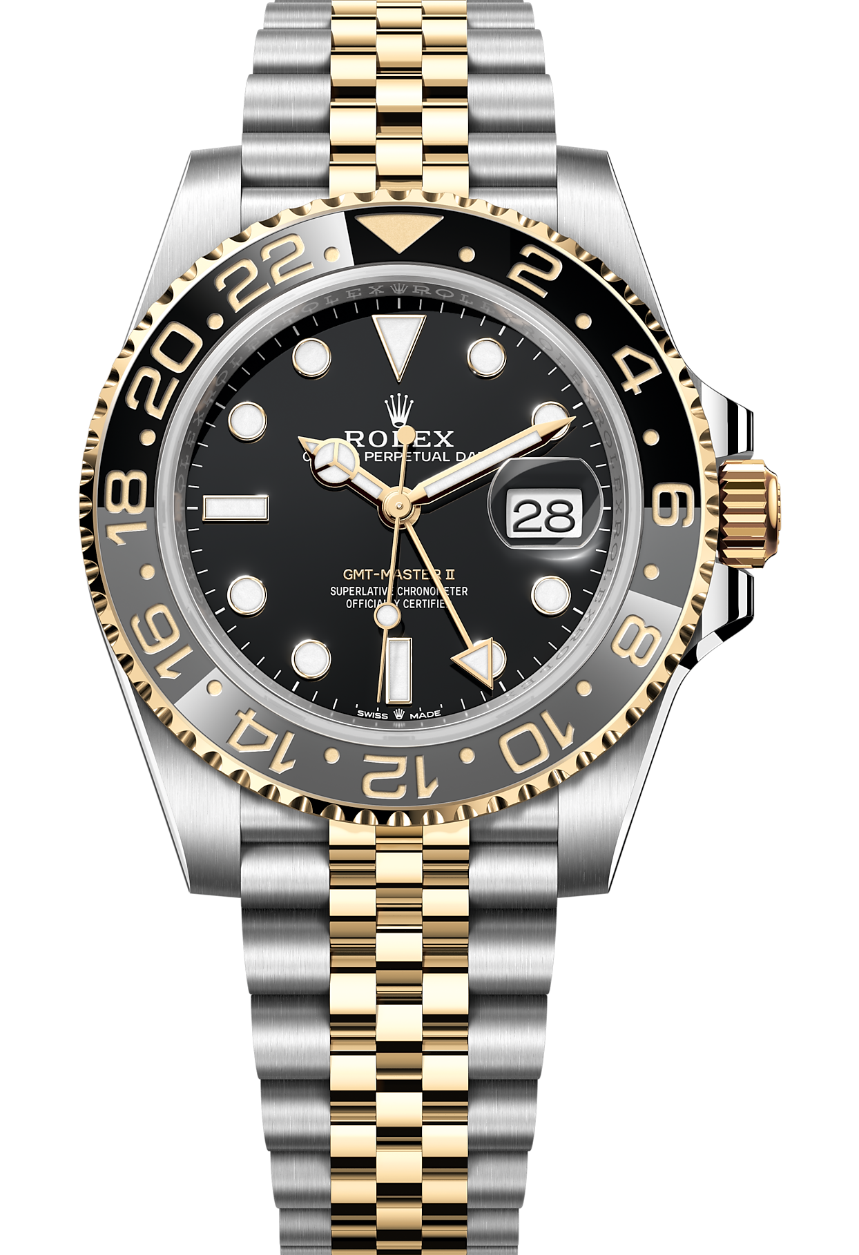 ROLEX GMT MASTER II 40MM STEEL AND YELLOW GOLD