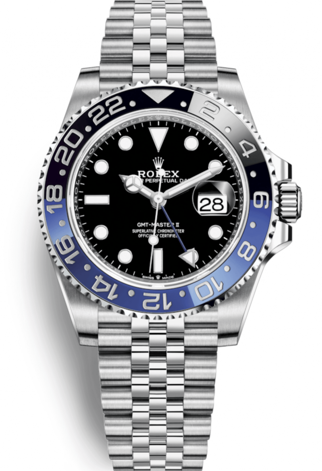 ROLEX GMT MASTER II 40MM STEEL "BATMAN"