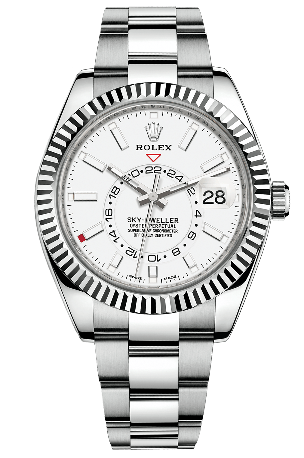 ROLEX SKY-DWELLER 42MM STEEL AND WHITE GOLD