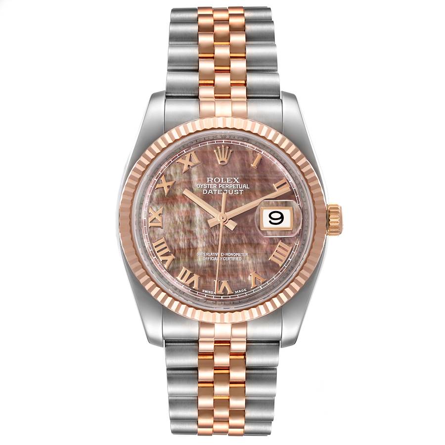 ROLEX DATEJUST 36MM STEEL AND EVEROSE GOLD