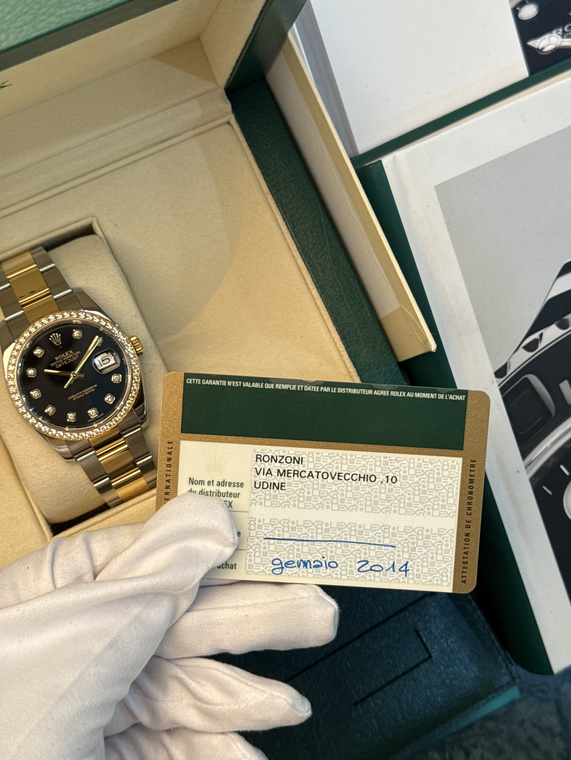 Rolex Datejust Black Diamond Dial 36mm