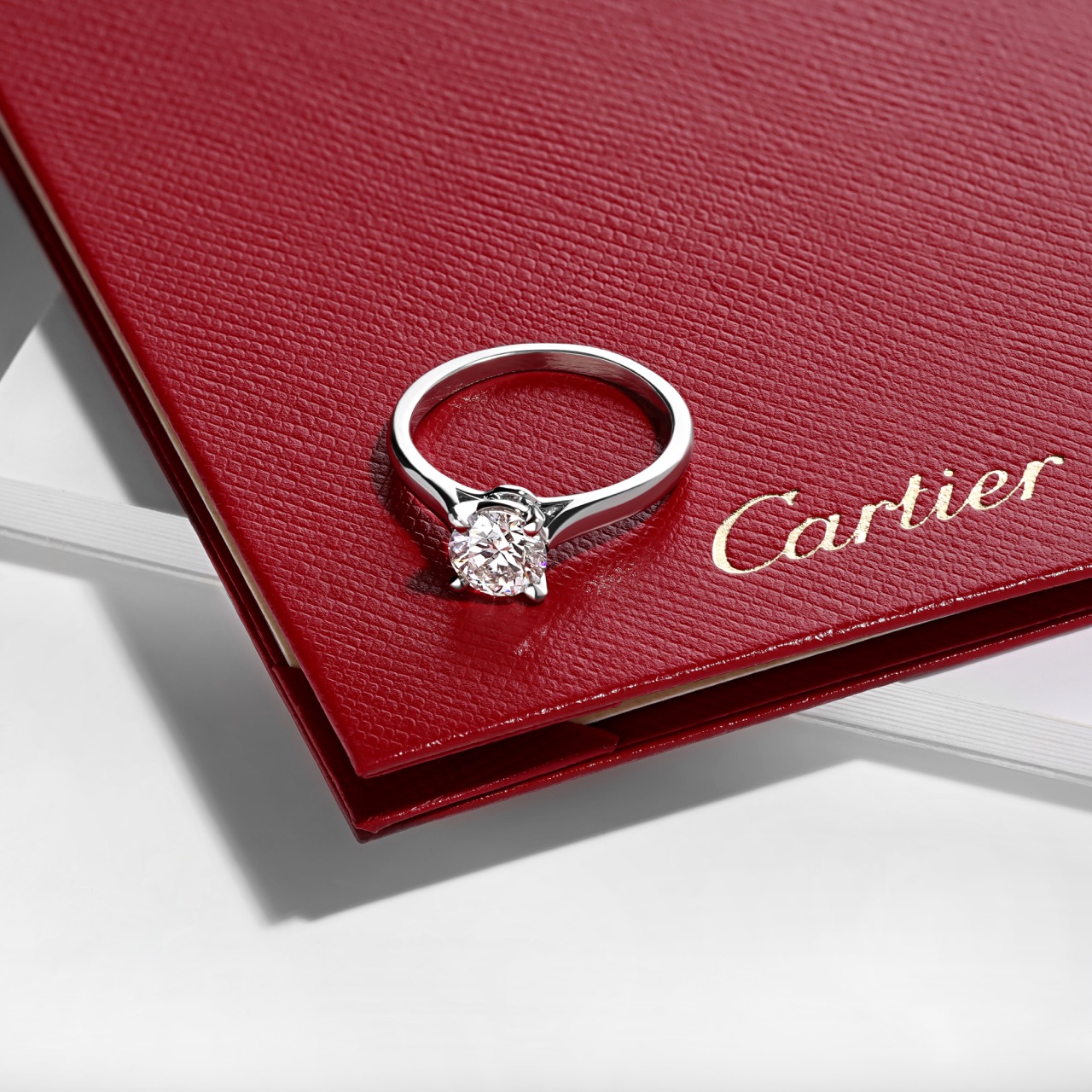 Cartier diamond ring 1.08 ct.
