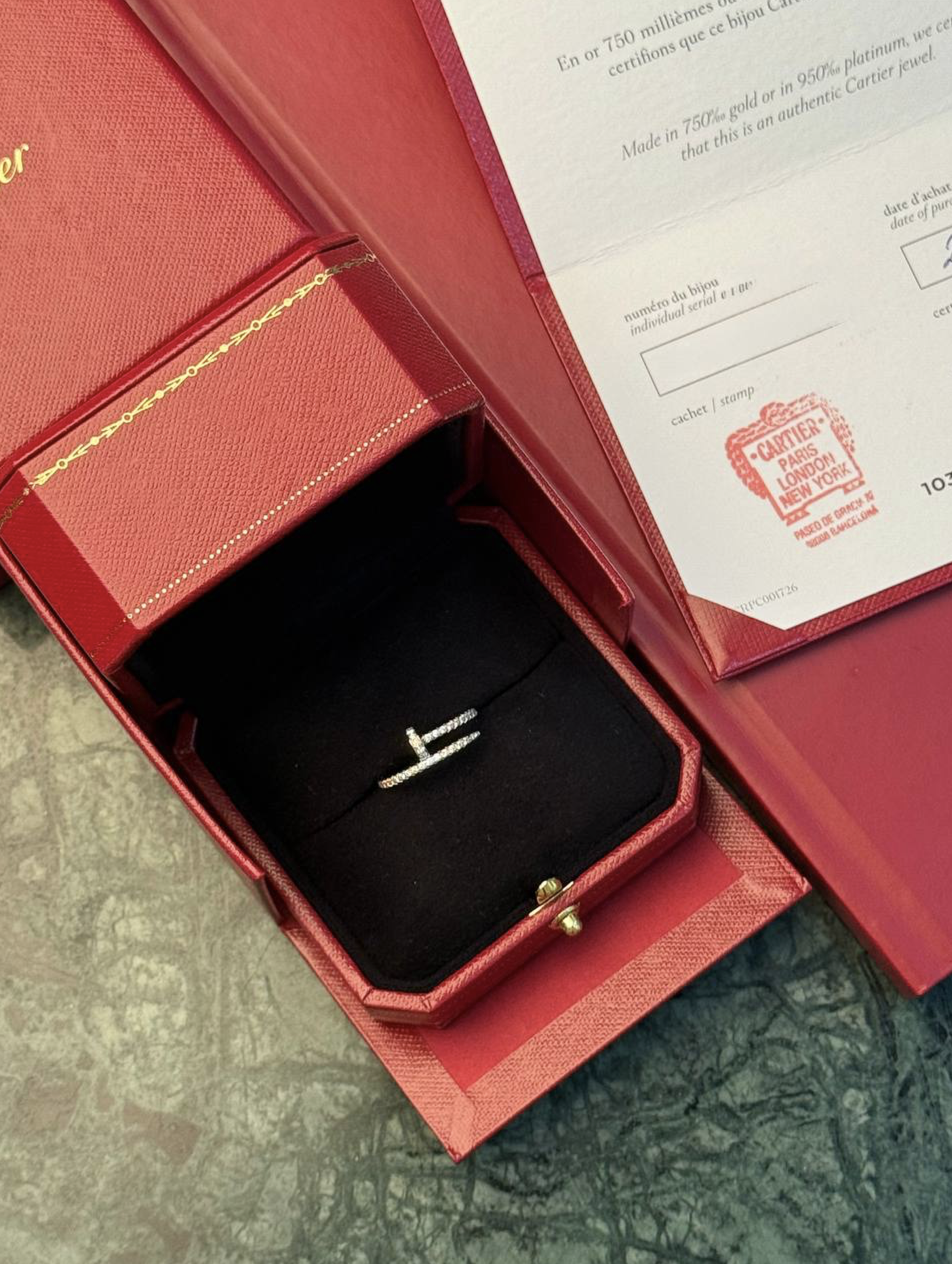 Cartier Juste Un Clou Small Model Diamond Ring