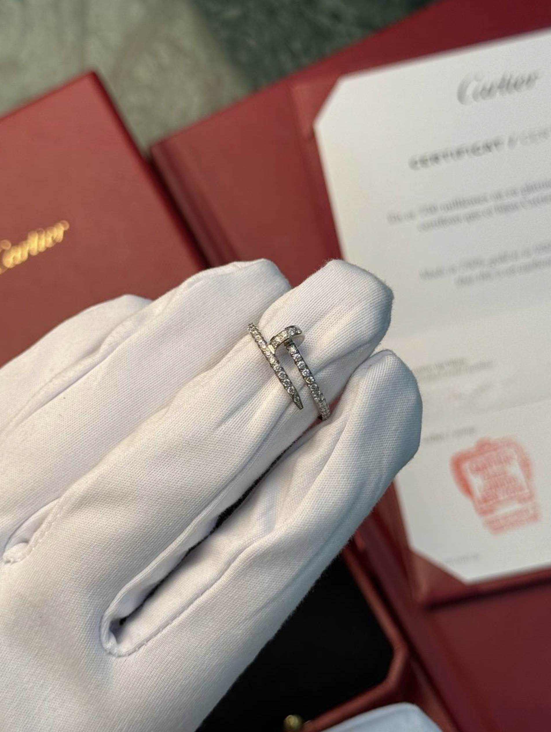 Cartier Juste Un Clou Small Model Diamond Ring